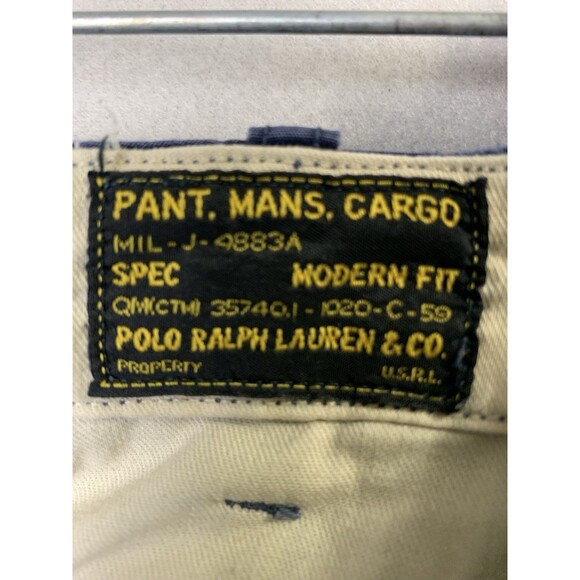 Vtg Polo Ralph Lauren Paratrooper Military Style Cargo Pant Navy Blue 30x30 (28) - Picture 4 of 11